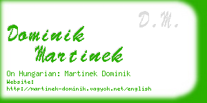 dominik martinek business card